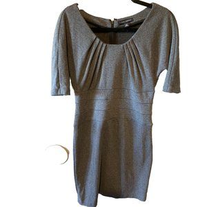 Banana Republic Gray Stretch Midi Fitted Dress Size Medium